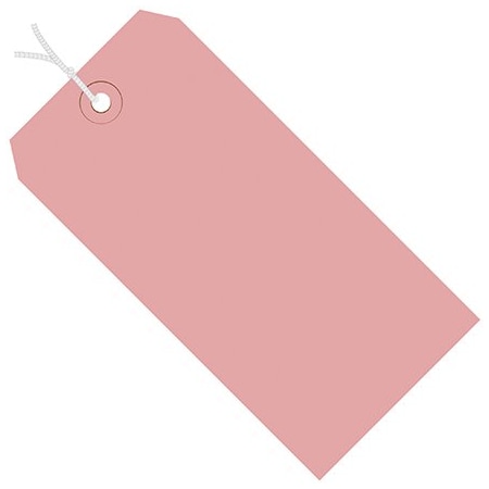 Bsc Preferred 8 x 4'' Pink 13 Pt. Shipping Tags - Pre-Strung, 500PK G11092J